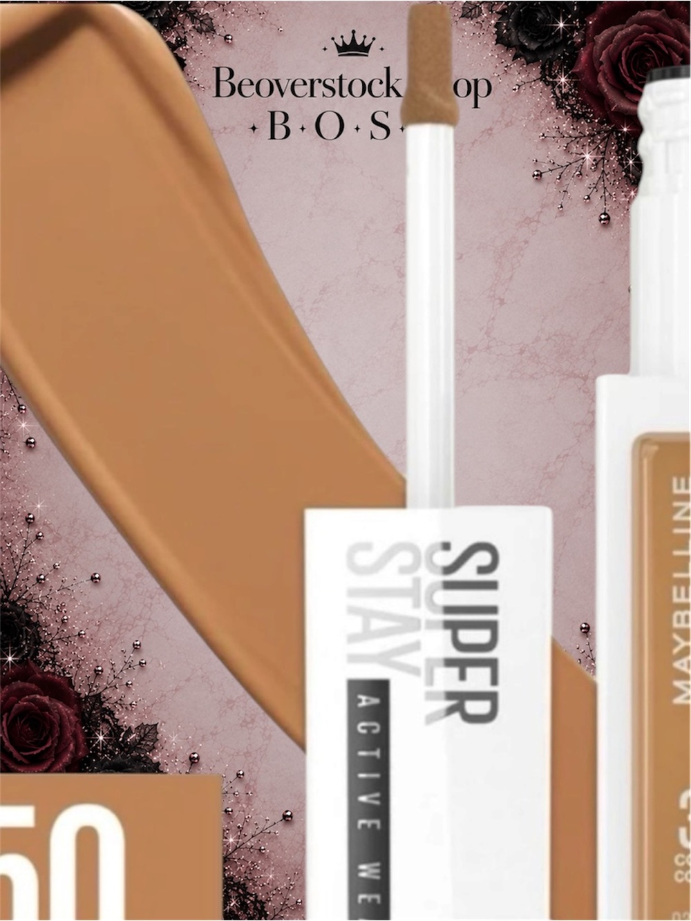 New Maybelline Super Stay Longwear Liquid Concealer, Full Coverage, 50, 0.33